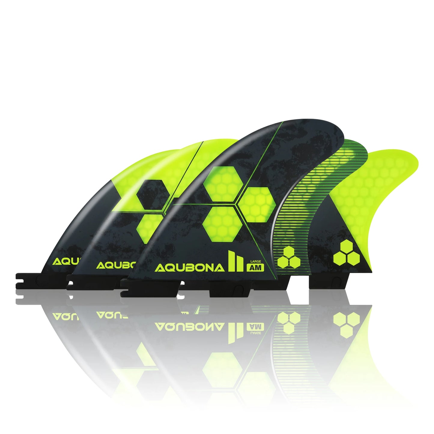 Honeycomb Fiberglass Performance Surf Fins Twin,Thruster (3 Fins) or Quad Single Tab or Dual Tab Size